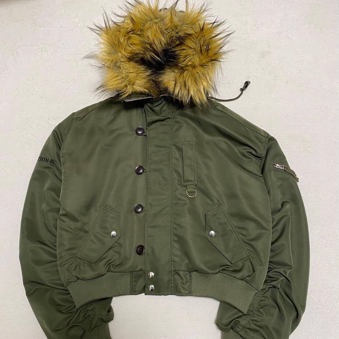 N-2B フライトジャケット　カーキ　archive y2k 00s 短丈