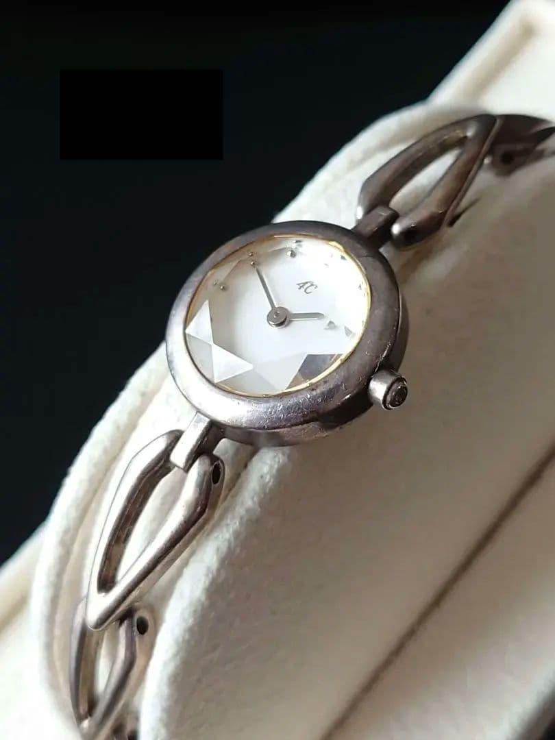 4℃ レディース腕時計 シルバー925　カットガラス