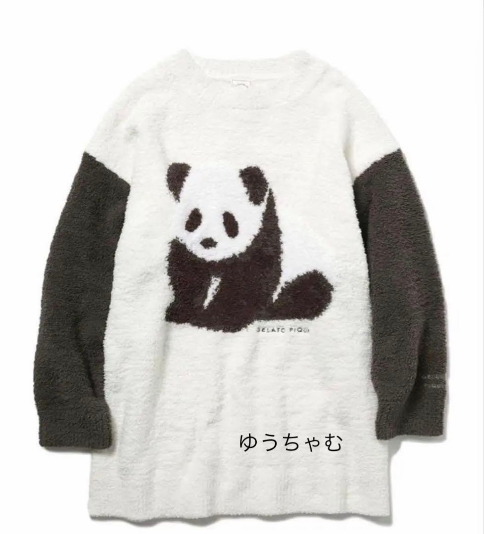 ☆人気完売品ジェラートピケ ♡ パンダジャガードBIGプルオーバー♡リブレギンス