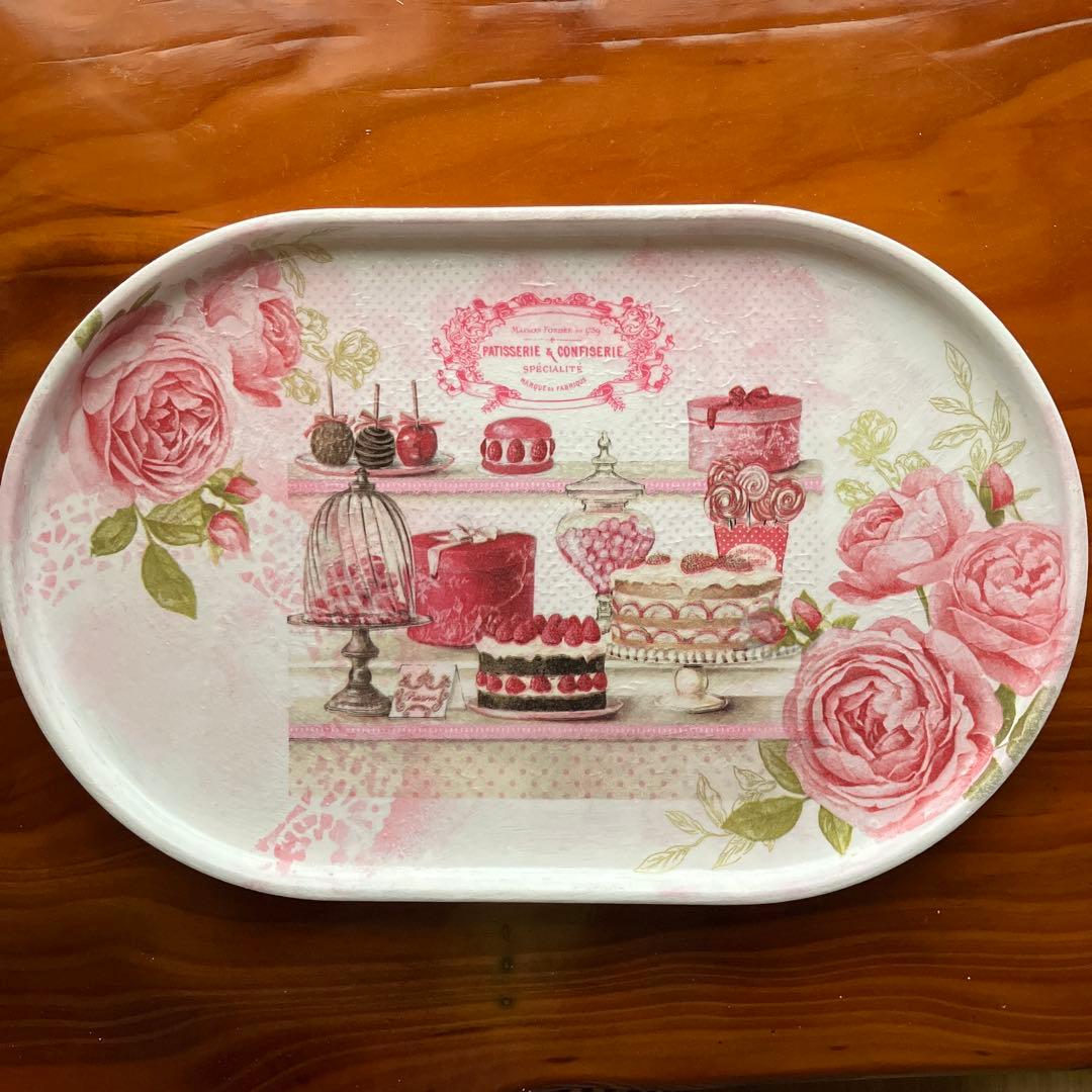 乳がんパッド　Lサイズ　丸形　【138】 ハンドメイド　デコパージュ雑貨