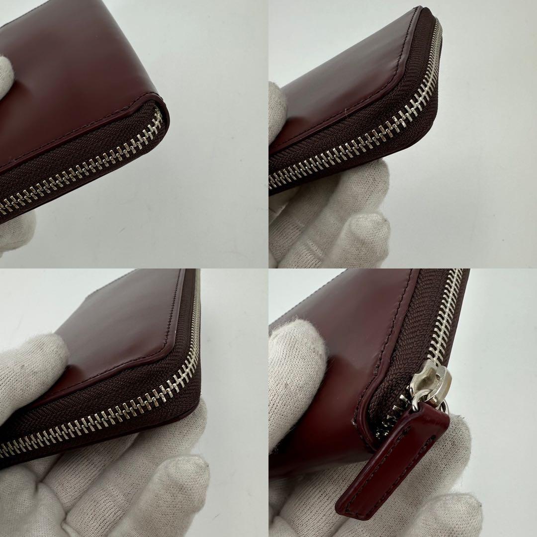 えーけー新品プレリーギンザ長財布ラウンドファスナー　茶色　馬革　レザー