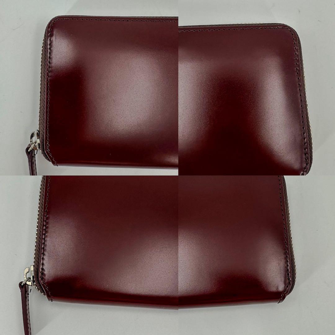 えーけー新品プレリーギンザ長財布ラウンドファスナー　茶色　馬革　レザー