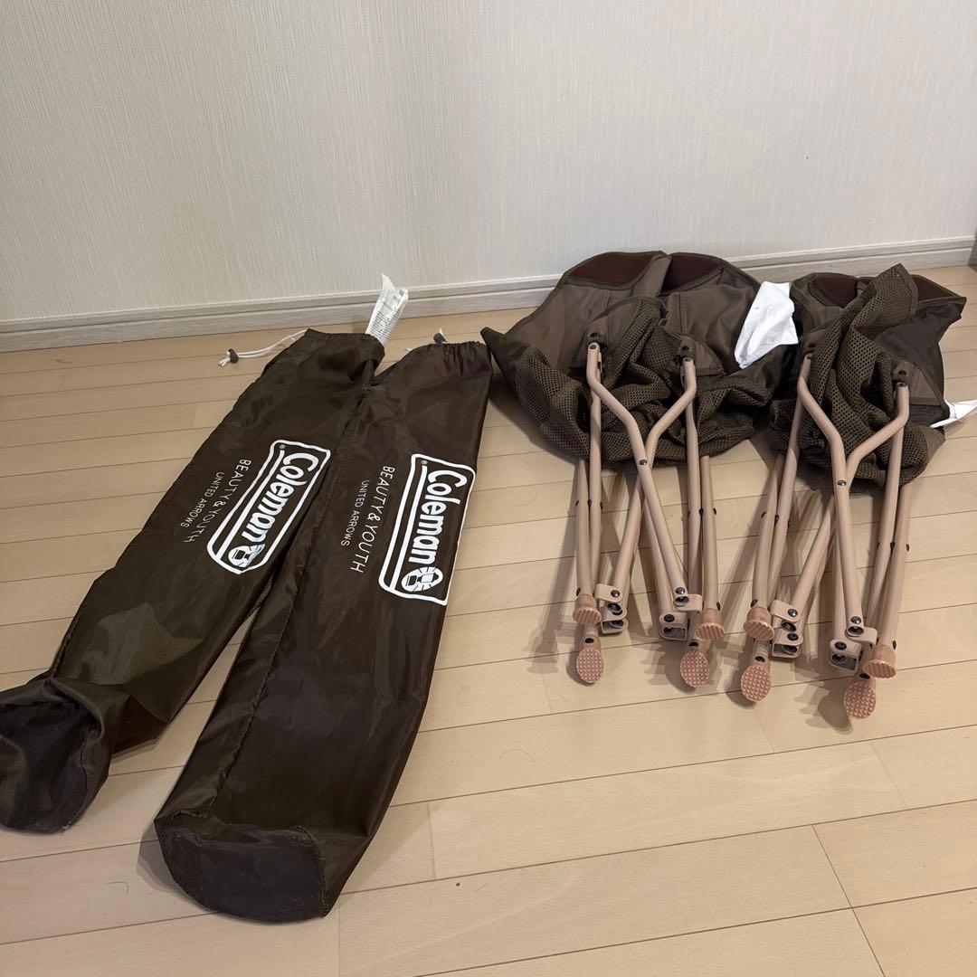美品）〈BEAUTY&YOUTH〉〈Coleman〉2021ヒーリングチェア二脚