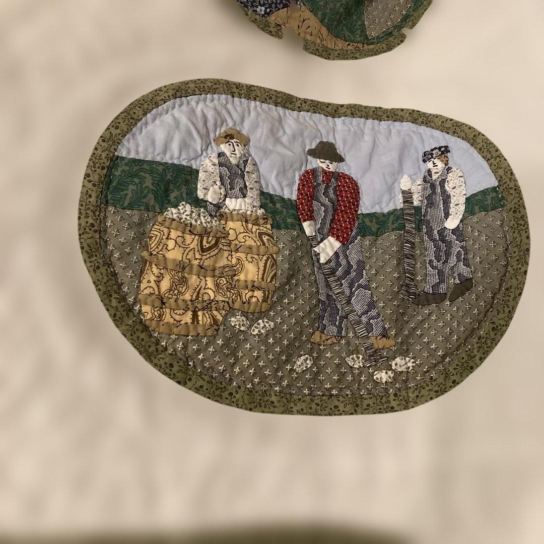 LLビーン 農村風景デザインのキルティング生地