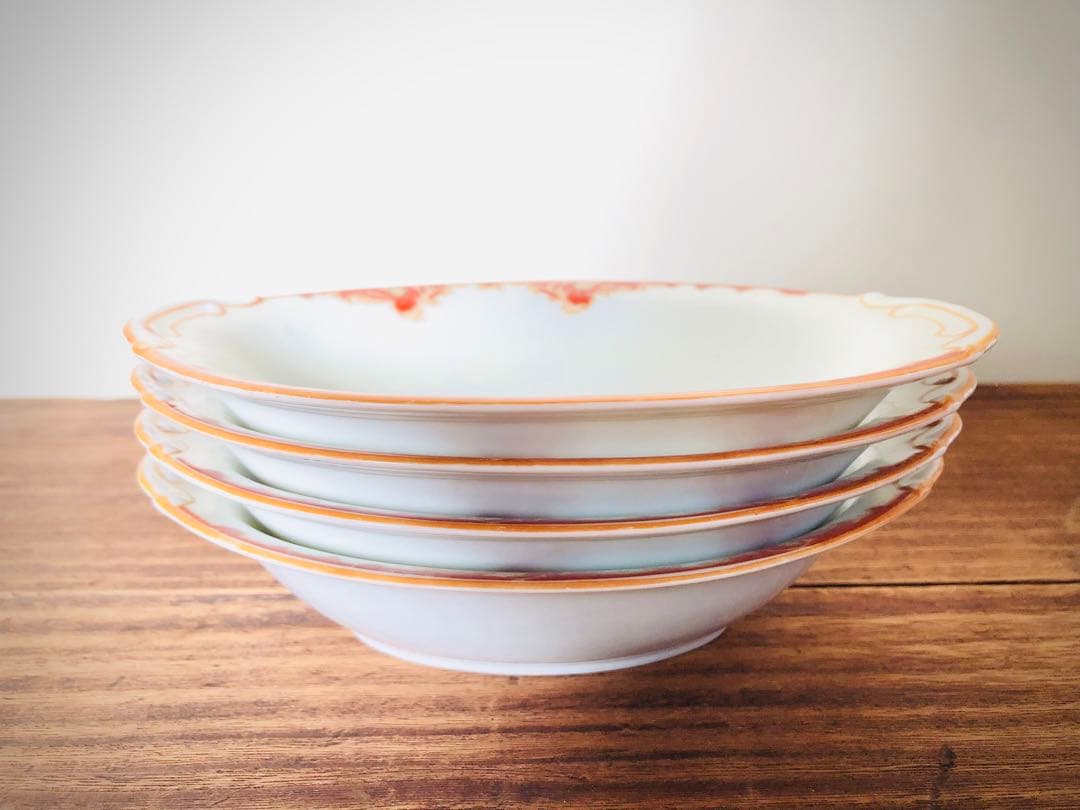 オールドノリタケ　カレー皿　深皿　洋風皿　花柄