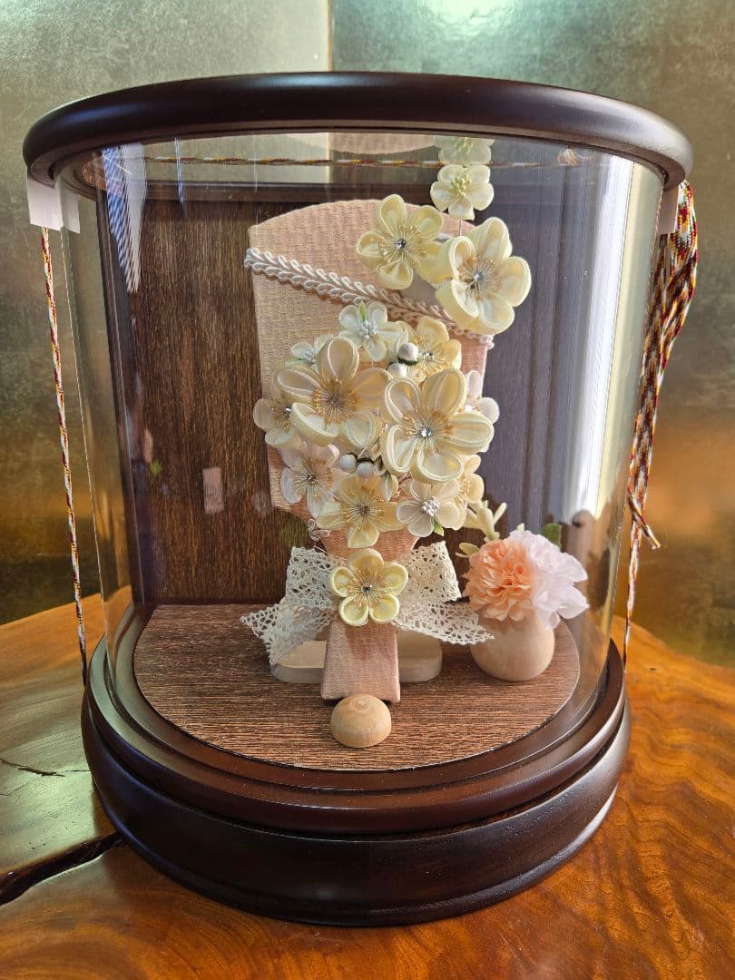 【一点限り】正月飾り　羽子板　ケース飾り　H57