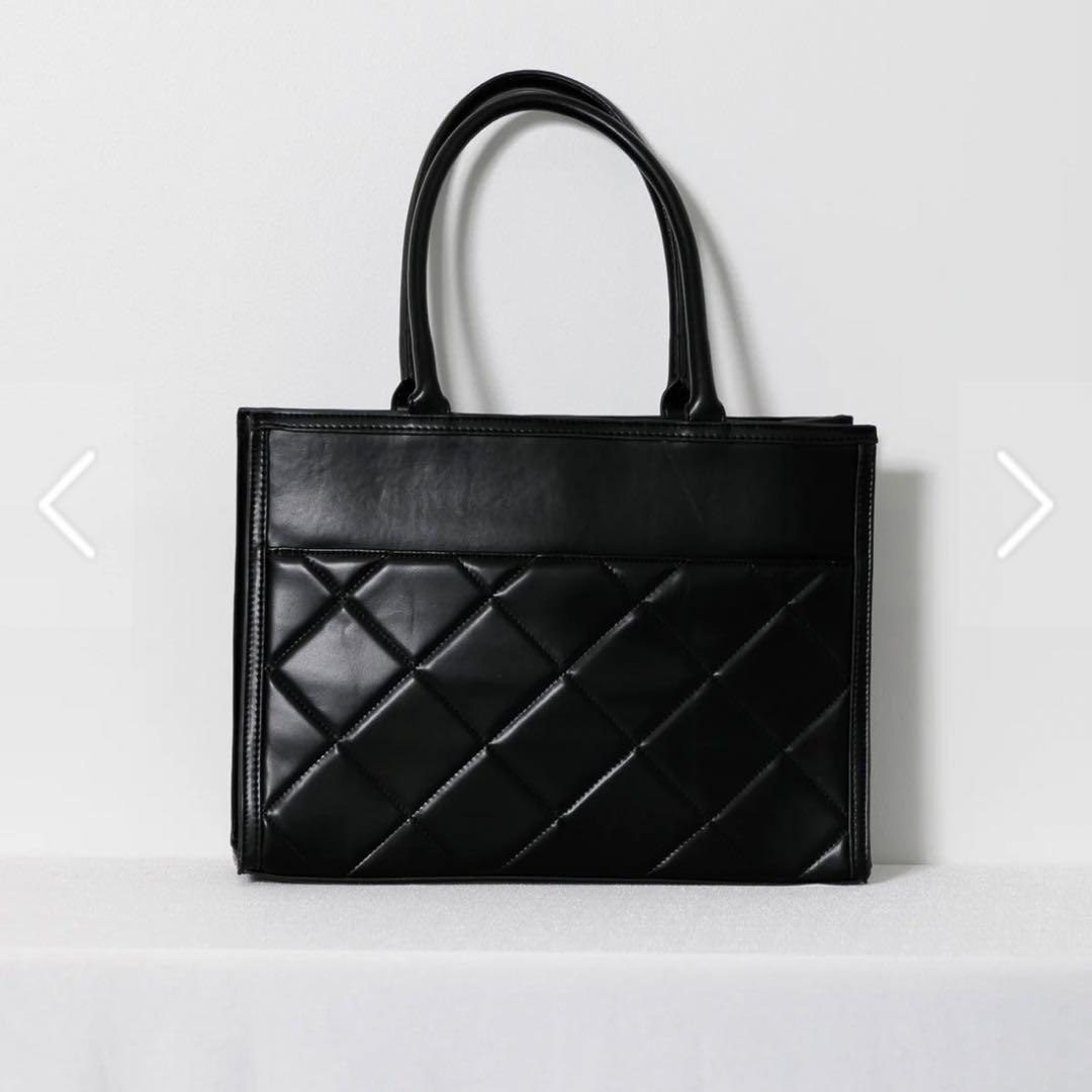 pium ビジューキルティングトートバッグ