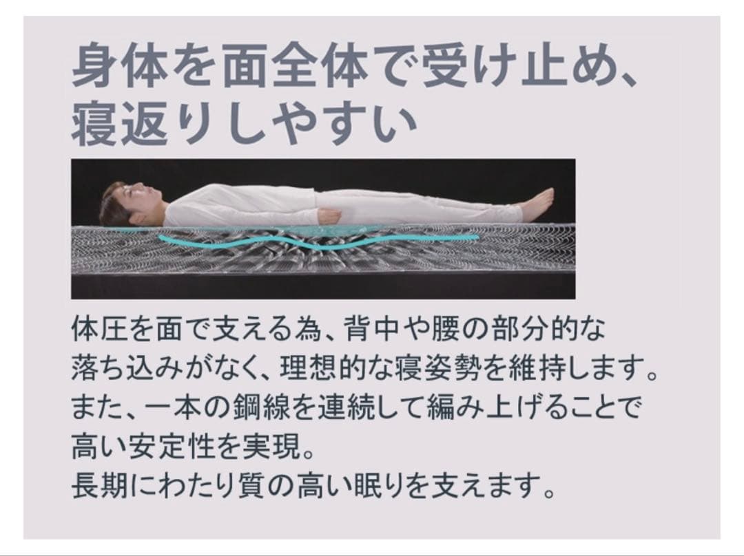 FranceBed TW-100スプリングマットレス シングル※１週間後出品終了