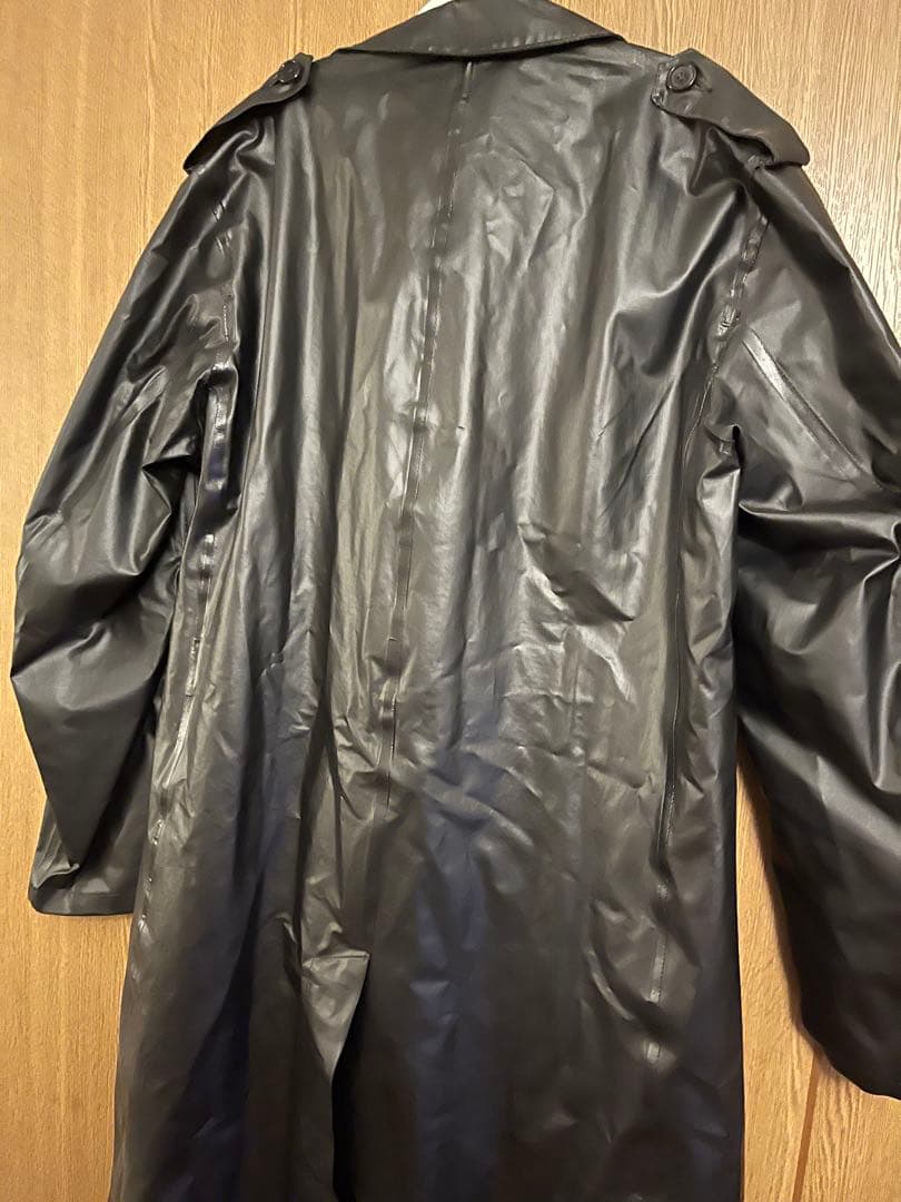 スウェーデン軍　ブラック レイン　トレンチコート