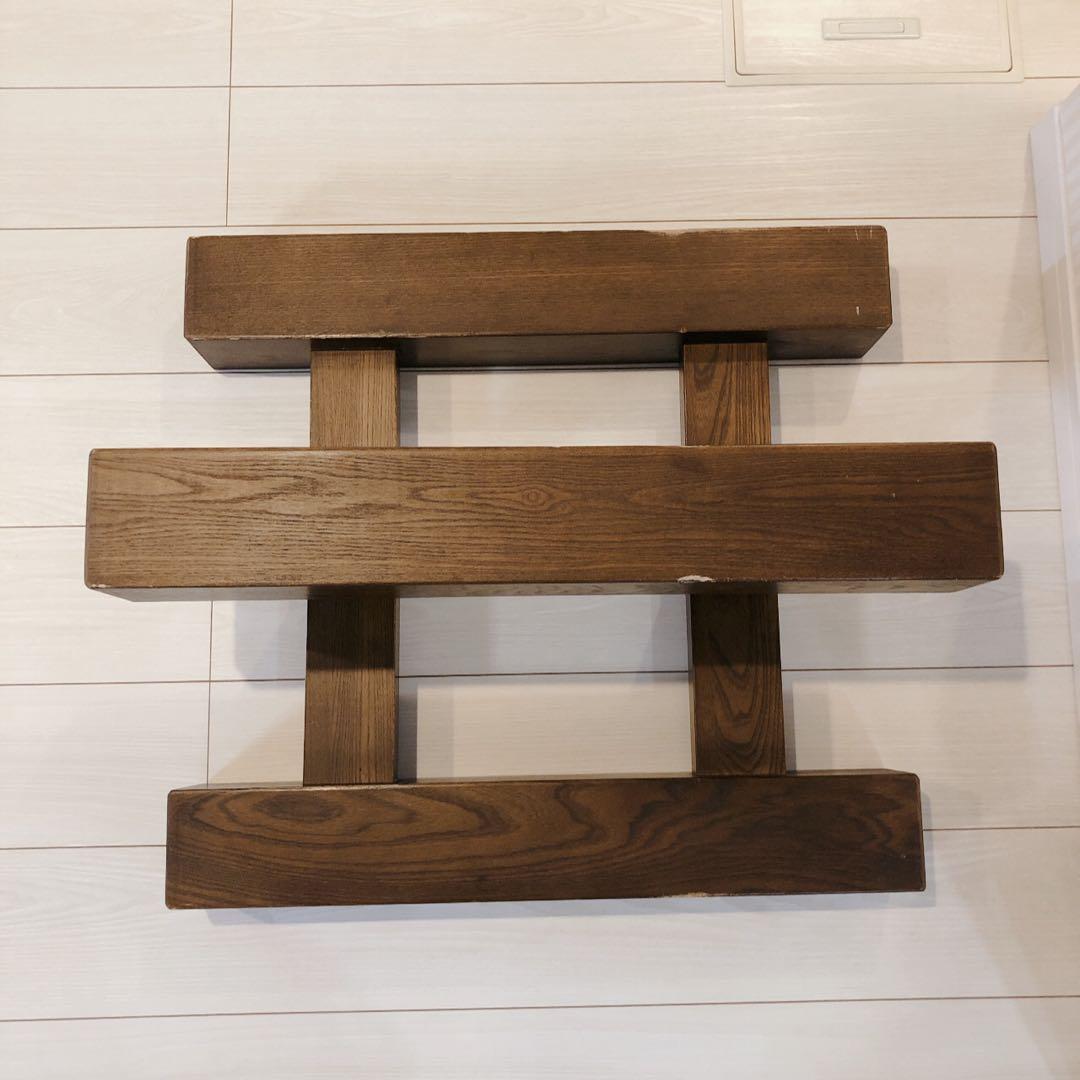 一枚板 ダイニングテーブル用 木製脚 ダークブラウン