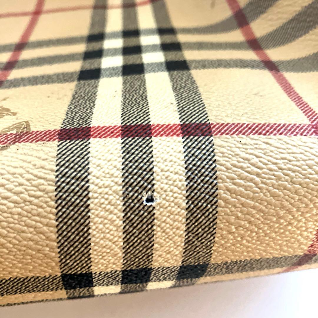 【廃盤品】バーバリー ノバチェック シャドーホース PVC トートバッグ
