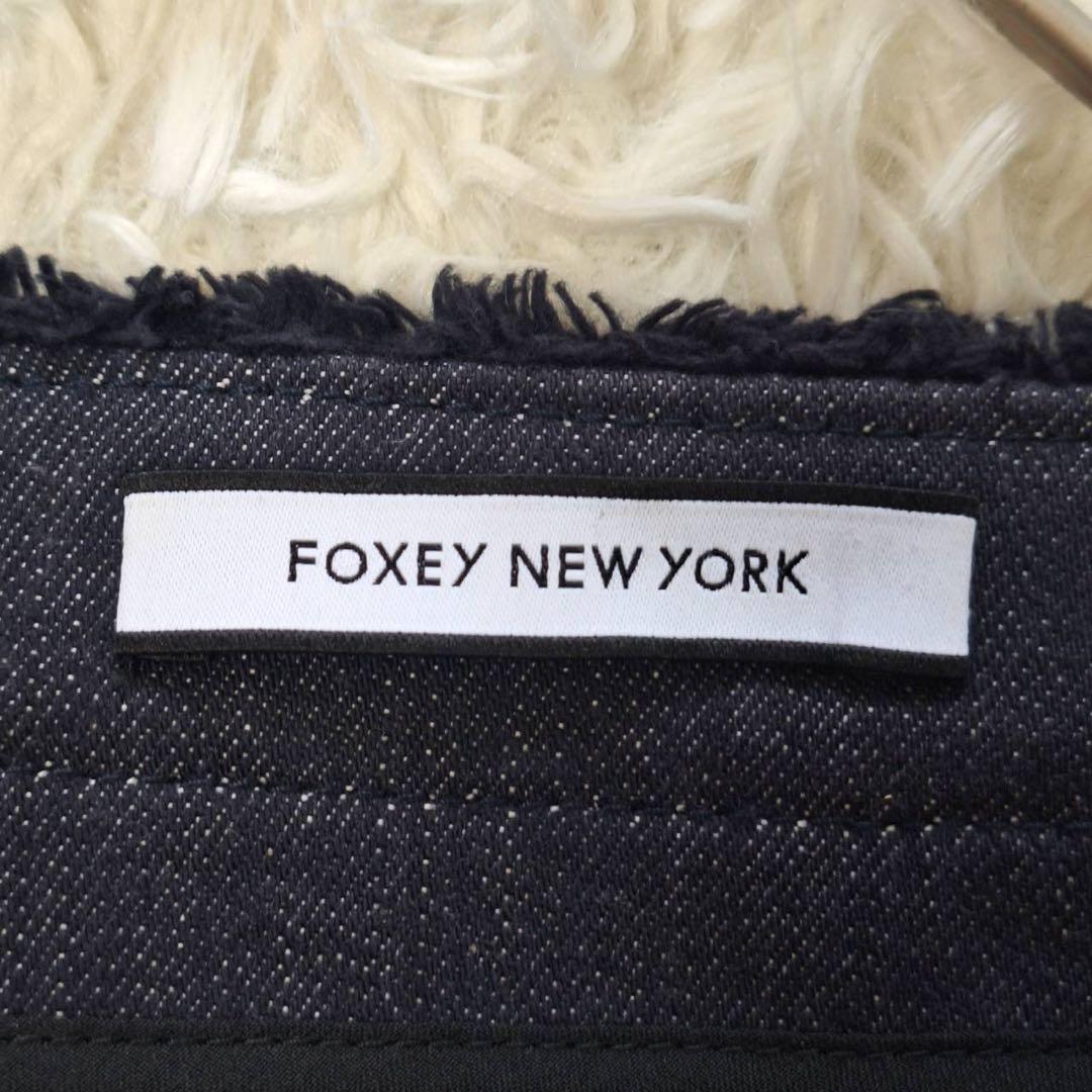 美品✨ FOXEY フォクシー 近年モデル デニムノーカラージャケット