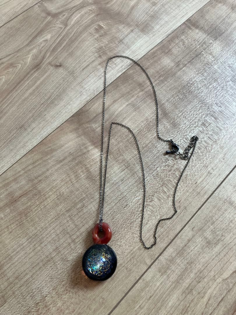 宇宙デザイン ガラス　ネックレス　コスモ　スピリチュアル