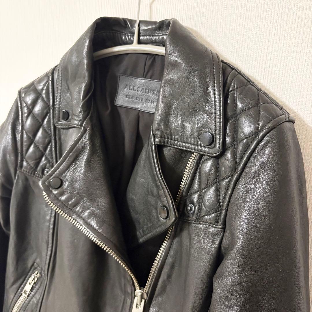 極美品　ALLSAINTS オールセインツ　本革　ライダース　ブラック　ダブル