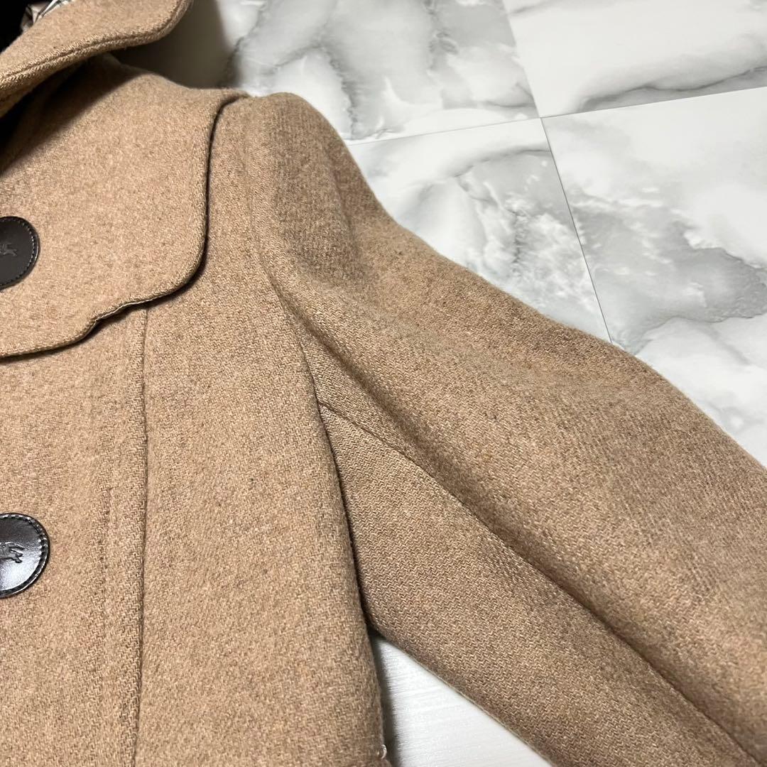 【美品】バーバリーブルーレーベル　ダッフルコート　Aライン　ホースマーク　L