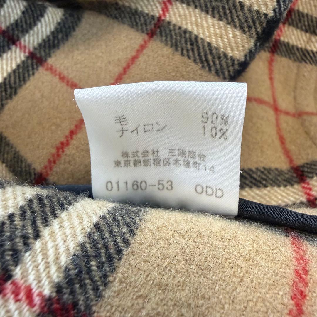 バーバリーブルーレーベル ノバチェック ダッフルコート 裏地ノバチェック 38