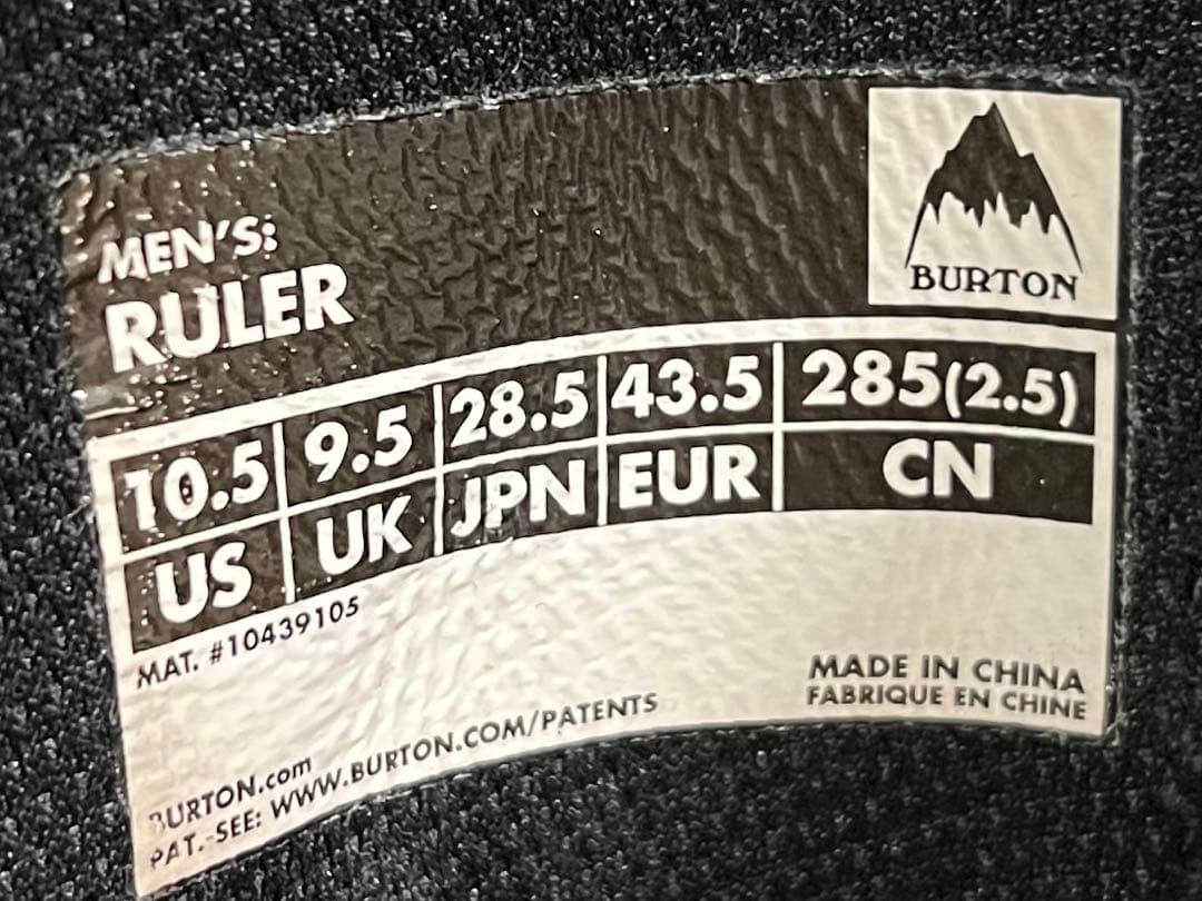 【即日発送】BURTON スノボブーツRULER ルーラー 28.5cm