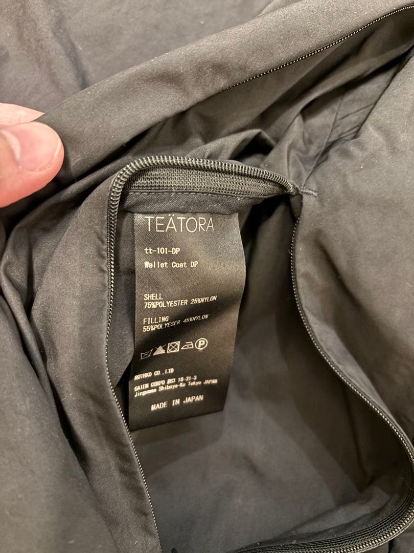 ジャケット・アウター [TEATORA] WALLET COAT - dual point BLACK