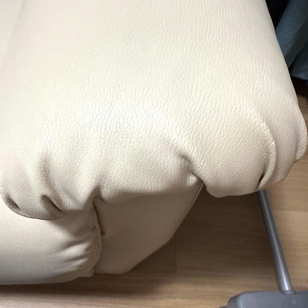 【国産品】アイボリー 2人掛けソファ