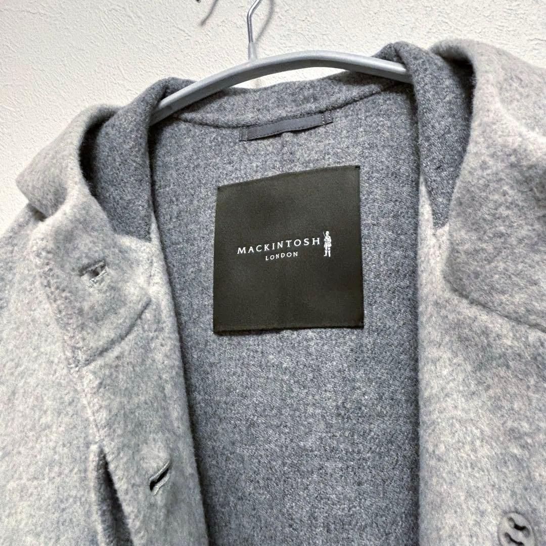 マッキントッシュロンドン グレー ウール ロングコート
