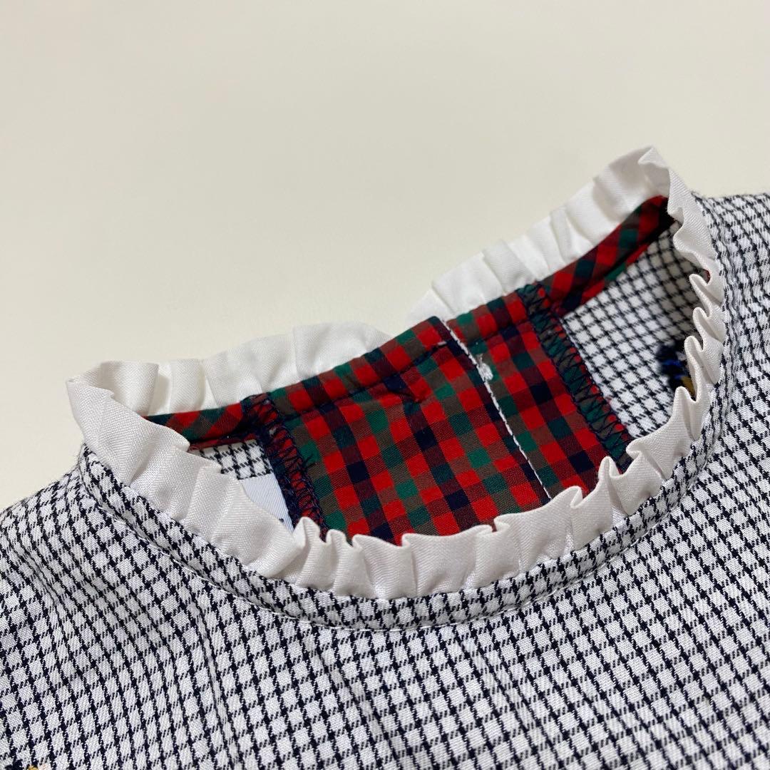 ファミリア　ロンドンシリーズ　イギリス　90cm 長袖　チェック柄ワンピース