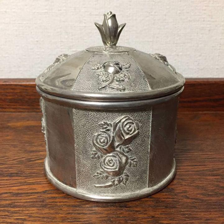 ビンテージ☆ジュエリーケース 宝石BOX小物入れシルバー