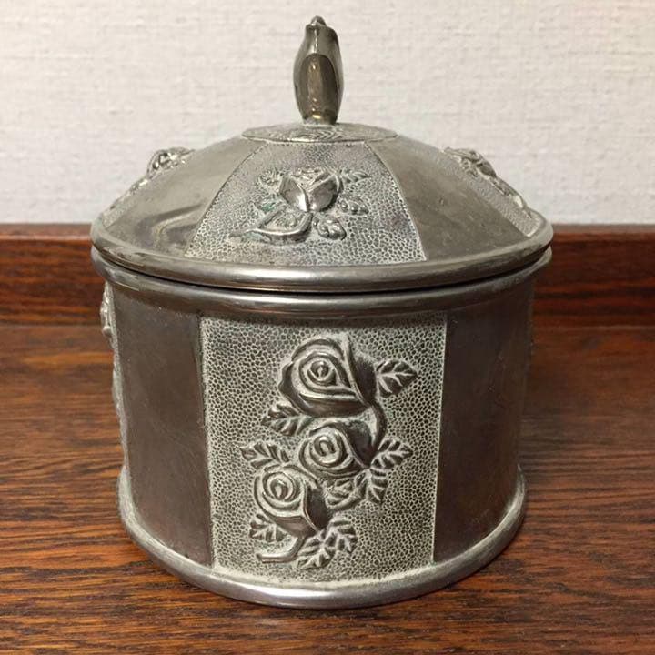 ビンテージ☆ジュエリーケース 宝石BOX小物入れシルバー