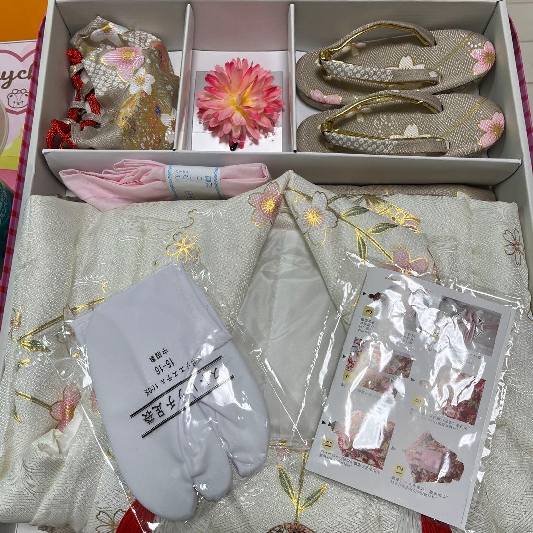 七五三 着物 3歳 女の子 【全て揃った豪華9点フルセット】 人気くすみカラー