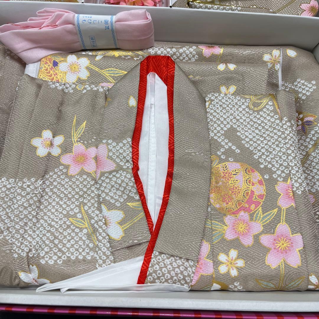 七五三 着物 3歳 女の子 【全て揃った豪華9点フルセット】 人気くすみカラー