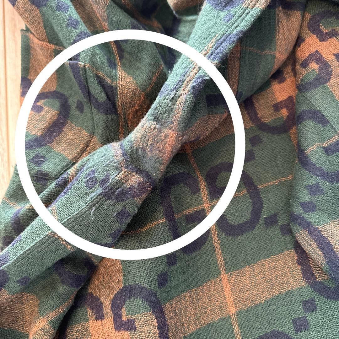 ⚠️専用⚠️GUCCI ビッグロゴ　緑×チェックシャツ