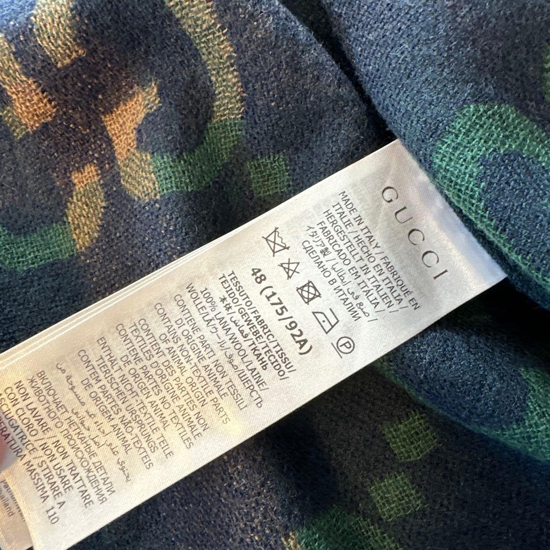 ⚠️専用⚠️GUCCI ビッグロゴ　緑×チェックシャツ