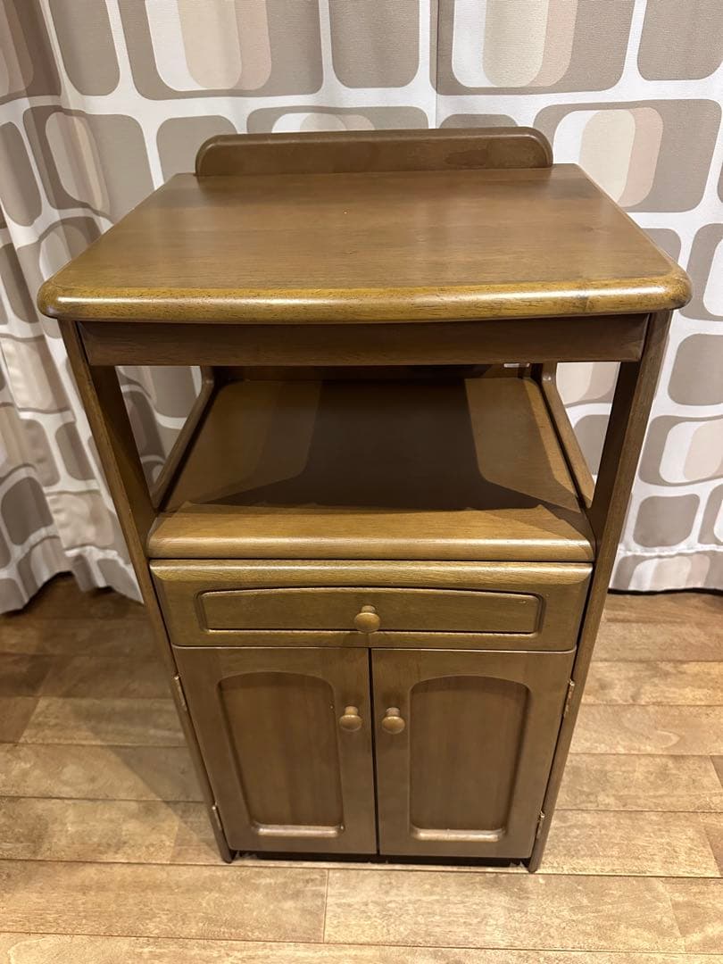 極美品 karimoku カリモク 電話台 FAX台 キャビネット