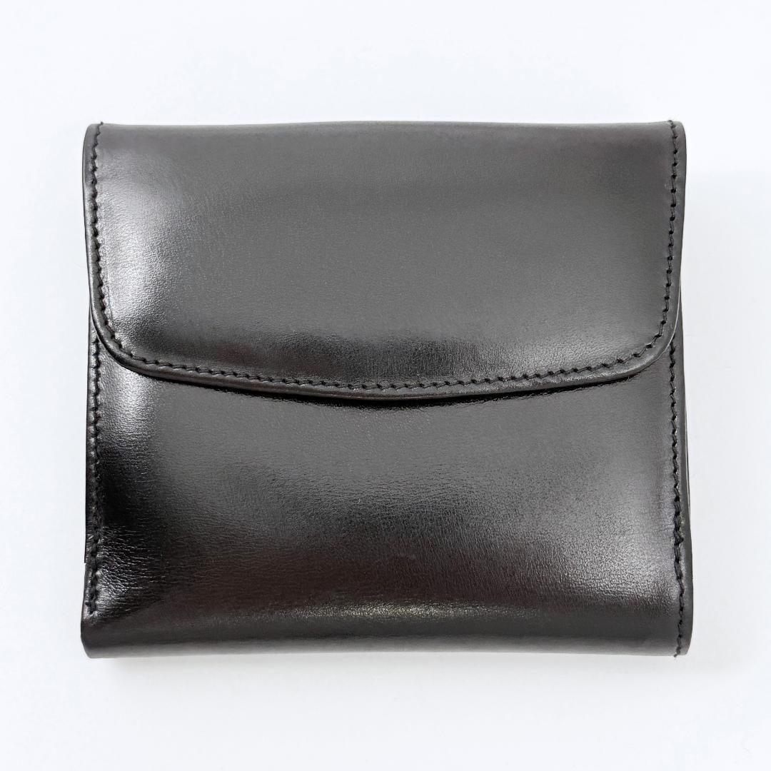 定価8.8万【未使用品？】 ロウナー ロンドン 二つ折り財布 黒 ゴールドロゴ