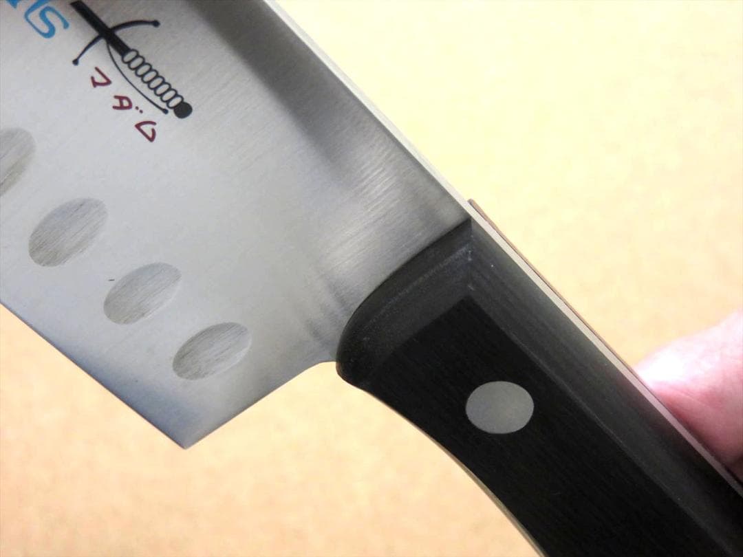 関の刃物 菜切り包丁 175mm モリブデン ディンプル 野菜切り 両刃 包丁