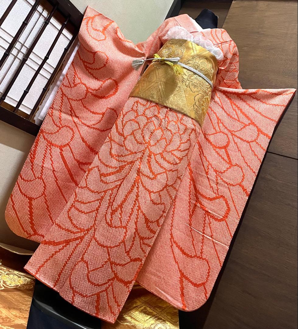 振袖フルセット6点サイズS〜M 総絞り　乱菊　正絹