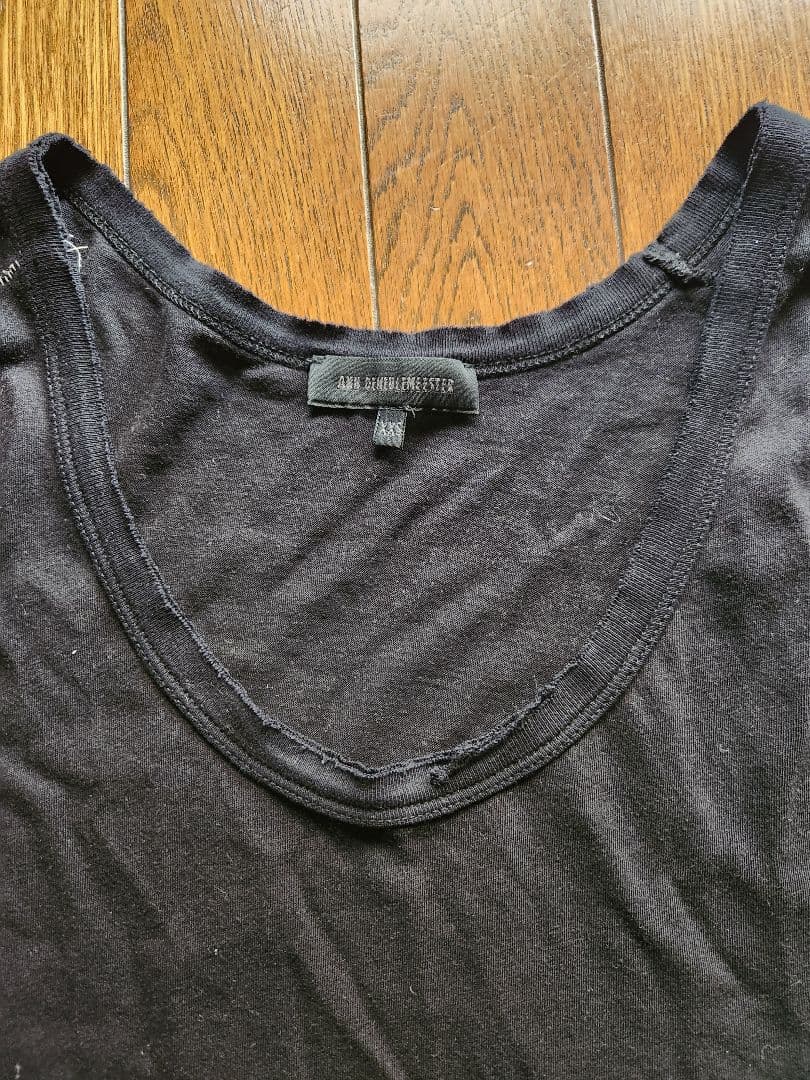 アンドゥムルメステール 黒 コットン ノースリーブタンクトップ XXS