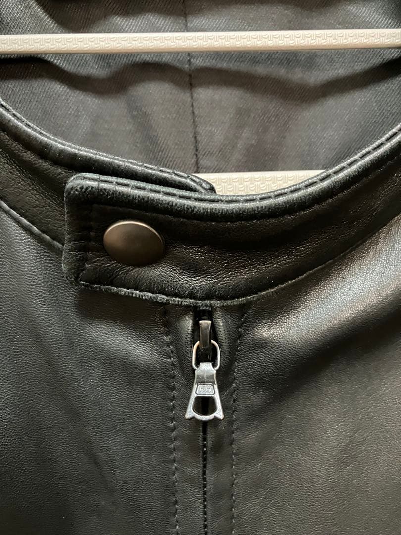 WIZZARD ブラックレザーシングルライダースジャケット