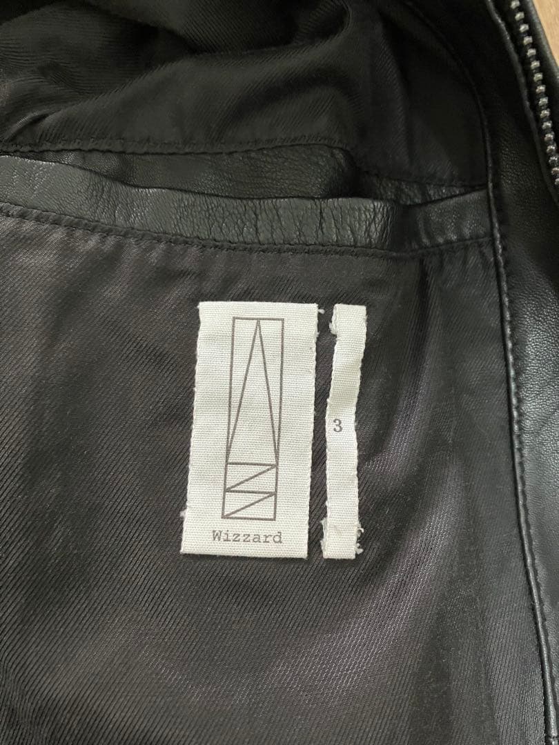 WIZZARD ブラックレザーシングルライダースジャケット