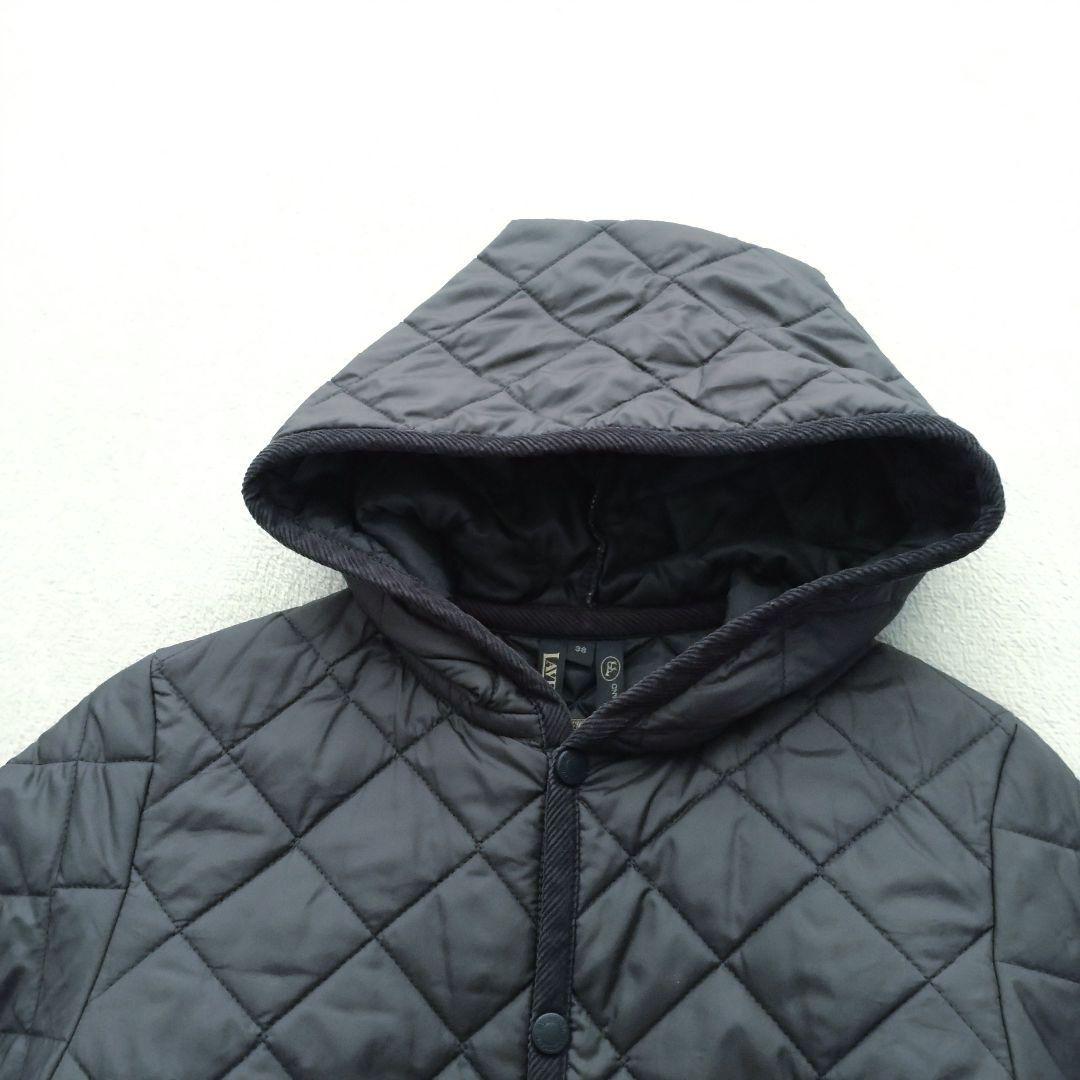 美品【ラベンハム】(38/M) キルティングジャケット SUFFOLK フード付