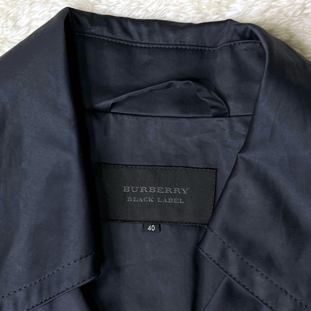 美品希少バーバリーブラックレーベルトレンチコートショートプリーツベルト付き40