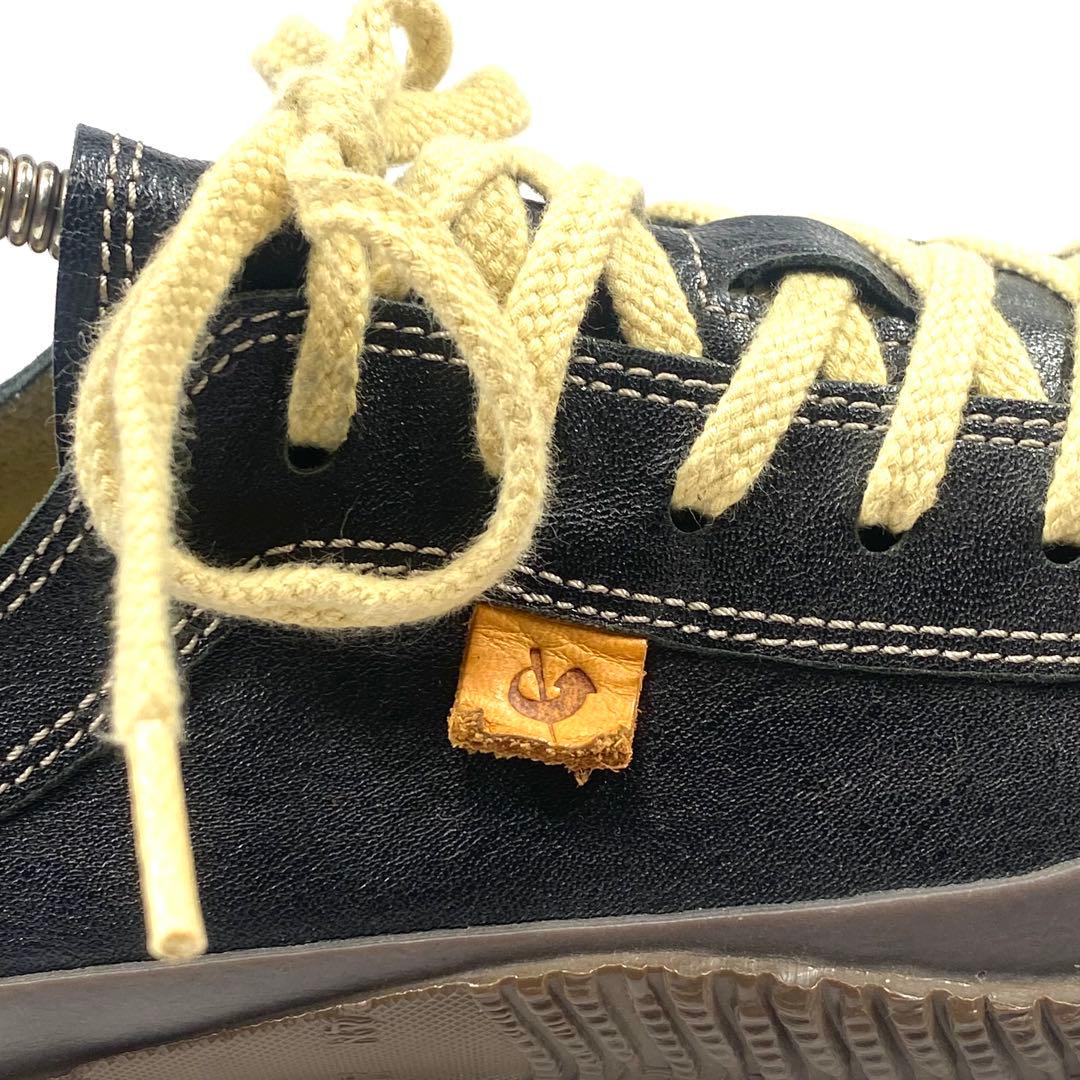 スピングルムーヴ レザースニーカー ブラック 日本製 SS 23.5