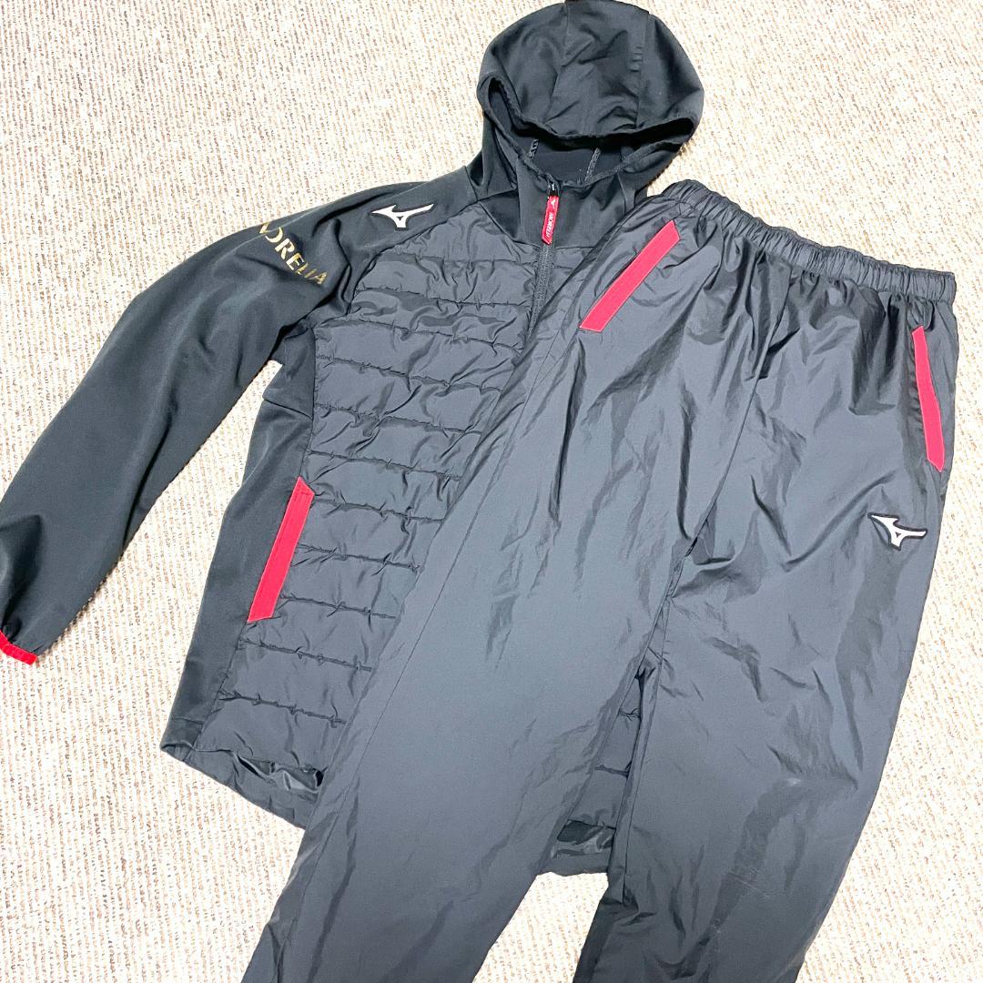 【フォロー割】 美品 ミズノ モレリア セットアップ Lサイズ 中綿ウェア