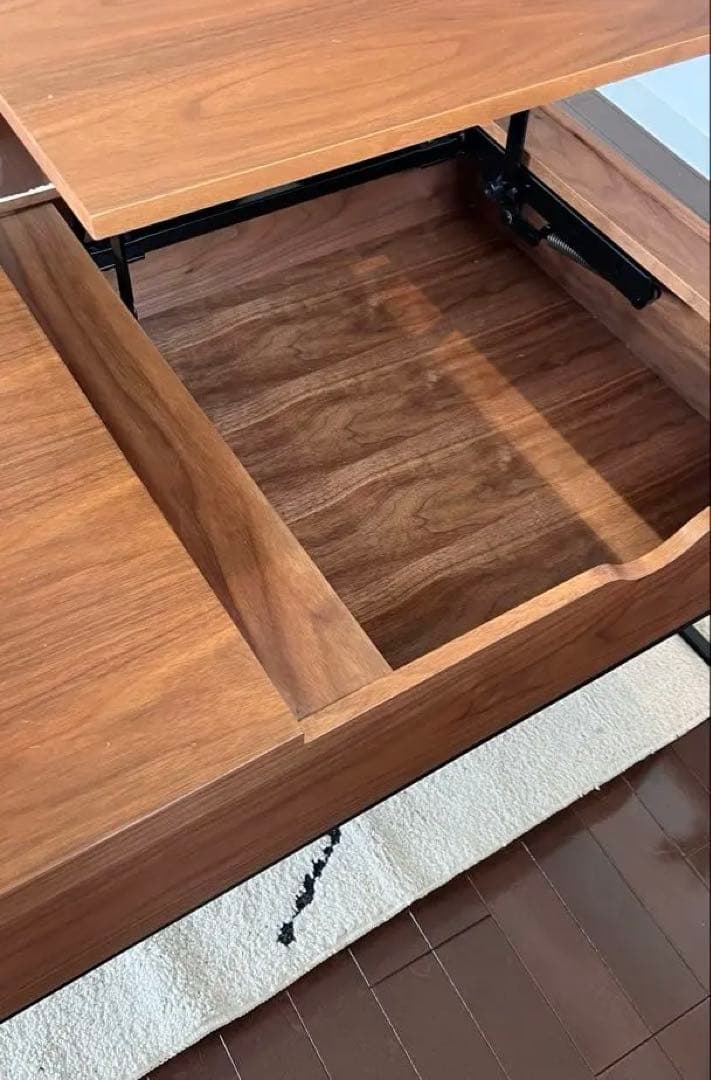 リフティングテーブル　LOWYA ロウヤ 昇降式 鉄脚 木製