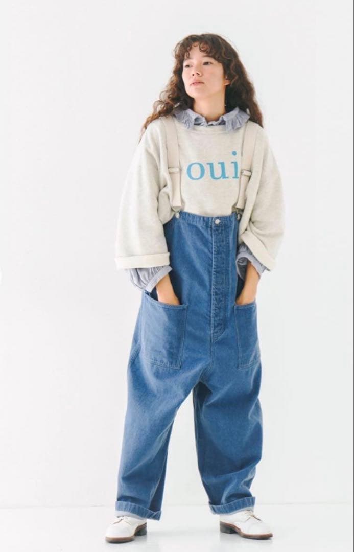 ネストローブ　デニムデッキサロペット　インディゴ