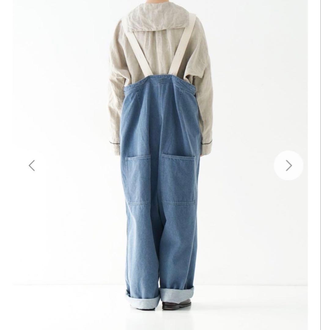 ネストローブ　デニムデッキサロペット　インディゴ