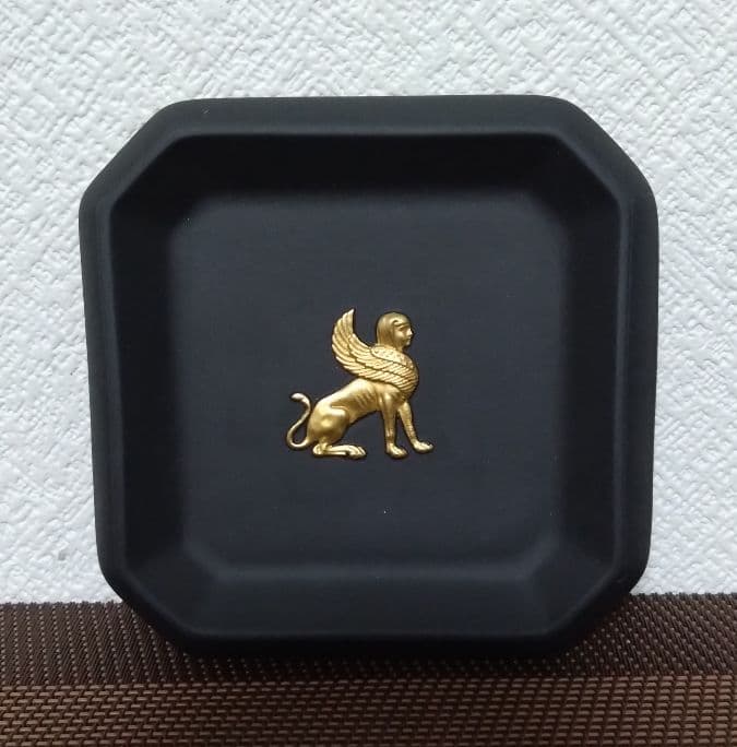 ウェッジウッド・ジャスパーブラック スクエアプレート