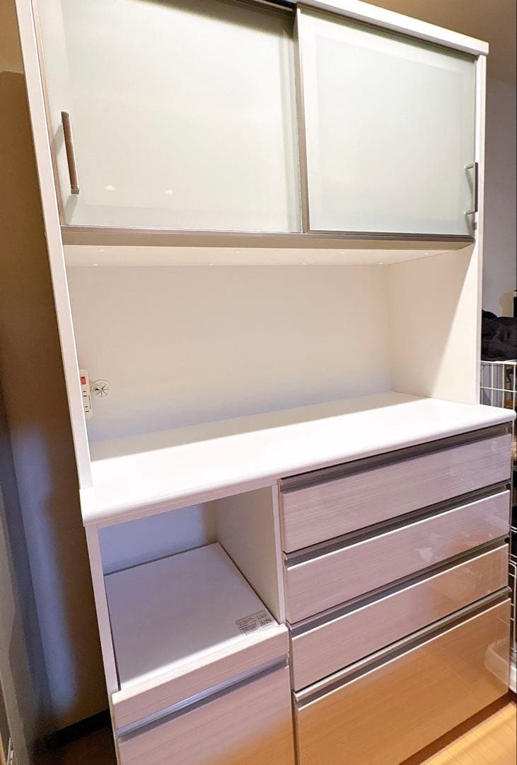 〜3/20まで　ニトリ　120cm ホワイト 食器棚 キッチンボード