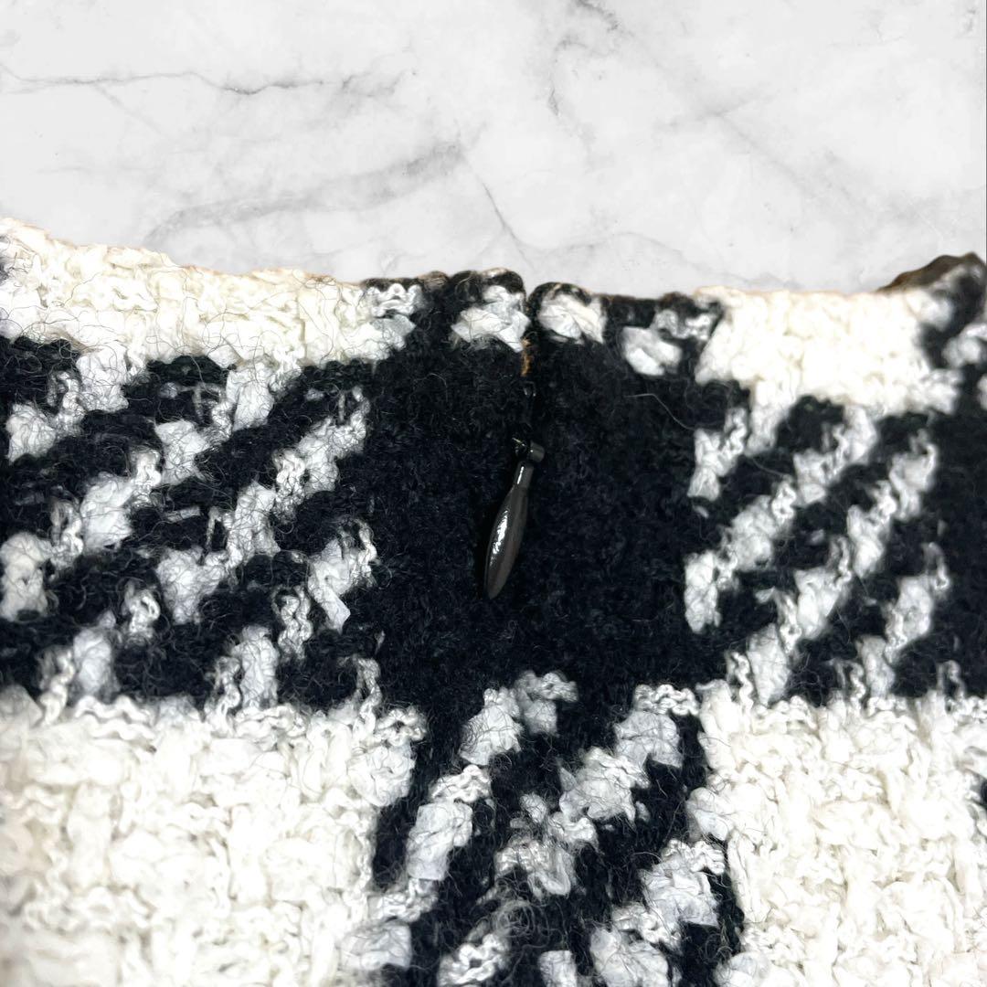 T ！sheller シェリエ　ツイード　ペプラムトップス チェック