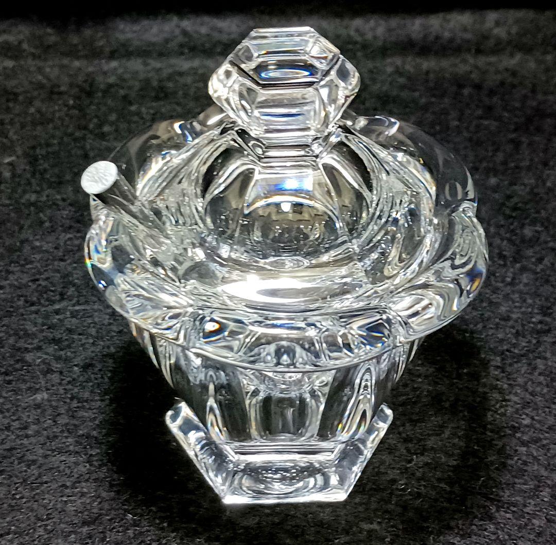 Y2255-4 バカラ ミズーリ ジャムポット スプーン付き クリスタル