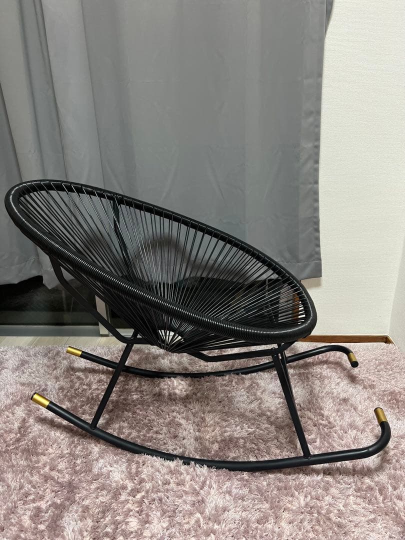 アカプルコチェア ロッキングチェア メキシカンチェアカラー：ブラック